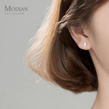 925 Silver Clear CZ Birds Pearl Nest Stud Earring Women Fine Jewelry