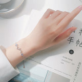925 Silver Crystal Planet Bracelet Women Colorful Chain Wedding Jewelry