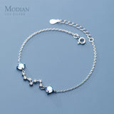 925 Silver Crystal Planet Bracelet Women Colorful Chain Wedding Jewelry