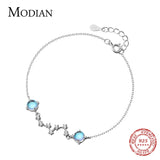 925 Silver Crystal Planet Bracelet Women Colorful Chain Wedding Jewelry