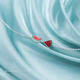 925 Silver Enamel Watermelon Bracelet for Women
