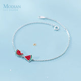 925 Silver Enamel Watermelon Bracelet for Women