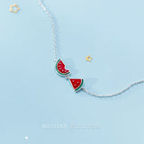 925 Silver Enamel Watermelon Bracelet for Women