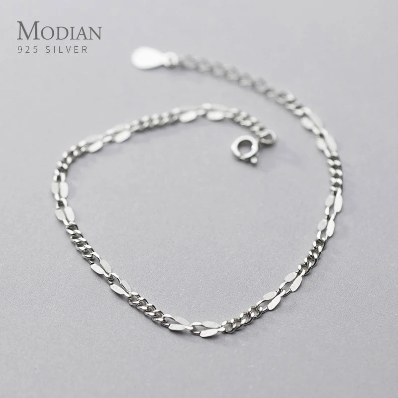 925 Sterling Silver Minimalist Twist Bracelet for Women