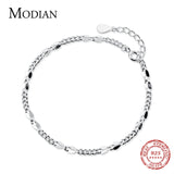 925 Sterling Silver Minimalist Twist Bracelet for Women