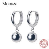 Big Balls Sterling Silver 925 Hoop Earring Women Korea Style Fine Jewelry