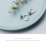 Big Balls Sterling Silver 925 Hoop Earring Women Korea Style Fine Jewelry