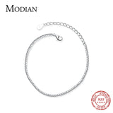 925 Silver Square CZ Bracelet Women Bangle Jewelry