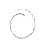 925 Silver Square CZ Bracelet Women Bangle Jewelry