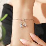 Sterling Silver Woodpecker Charms Bracelet for Women