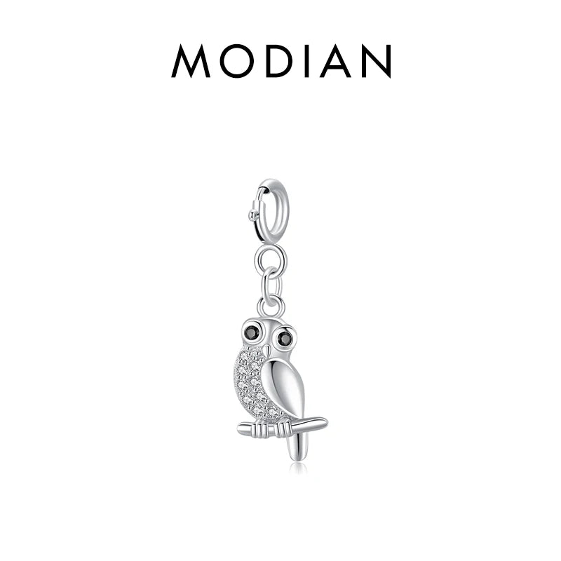 Sterling Silver Woodpecker Charms Bracelet for Women