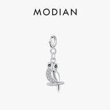 Sterling Silver Woodpecker Charms Bracelet for Women