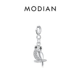 Sterling Silver Woodpecker Charms Bracelet for Women