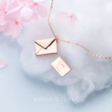 925 Silver Romantic Envelope Pendant Women Jewelry