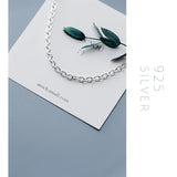 Minimalism Chain Bracelet 925 Sterling Silver Geometric Korea Style Fine Jewelry
