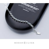 Minimalism Chain Bracelet 925 Sterling Silver Geometric Korea Style Fine Jewelry