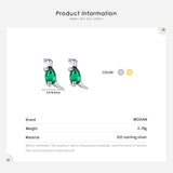 925 Silver Crystal T-Rex Stud Earrings Girls Dinosaur Jewelry