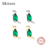 925 Silver Crystal T-Rex Stud Earrings Girls Dinosaur Jewelry