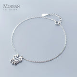 925 Silver Light Beads Hollow Out Long Life Anklet for Women