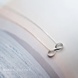 Silver 925 Romantic Infinite Love Pendant Necklace for Women