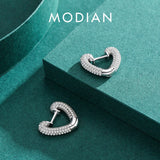 925 Silver Hearts Hoop Earrings for Women Wedding Gift