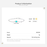 925 Silver Tourmaline Paraiba Bracelet Chain Women Wedding Jewelry