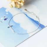 925 Silver Cross Chain Link Women Bracelet Valentine Gift