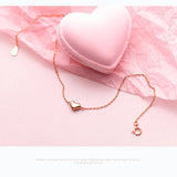 925 Silver Sweet Hearts Line Bracelet For Women