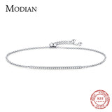 925 Silver CZ Adjustable Link Bracelet For Women