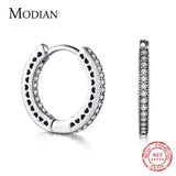 925 Silver Hearts Hoop Earrings CZ Jewelry Women Wedding Gift