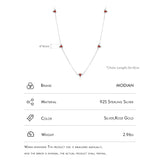 925 Silver Zirconia Heart Pendant Necklace for Women