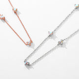 925 Silver Zirconia Heart Pendant Necklace for Women