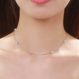 925 Silver Zirconia Heart Pendant Necklace for Women