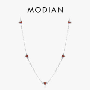 925 Silver Zirconia Heart Pendant Necklace for Women