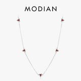 925 Silver Zirconia Heart Pendant Necklace for Women