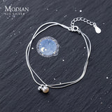 925 Silver Double-Layer Snake Chain Bracelet for Women