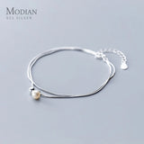 925 Silver Double-Layer Snake Chain Bracelet for Women