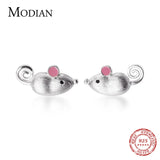 925 Silver Small Mouse Stud Earring Animal Ear Studs Kids Gift