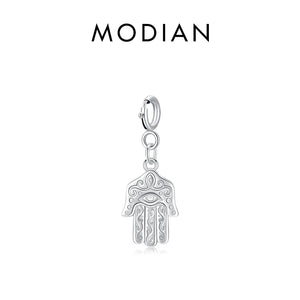 925 Sterling Silver Lucky Palm Pendant Charm for DIY Bracelet or Necklace