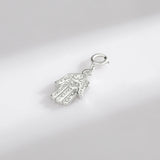 925 Sterling Silver Lucky Palm Pendant Charm for DIY Bracelet or Necklace