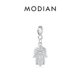 925 Sterling Silver Lucky Palm Pendant Charm for DIY Bracelet or Necklace