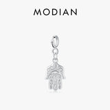 925 Sterling Silver Lucky Palm Pendant Charm for DIY Bracelet or Necklace