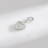 925 Silver Hearts Pendant Charms for DIY Jewelry - Women's Bracelet/Necklace