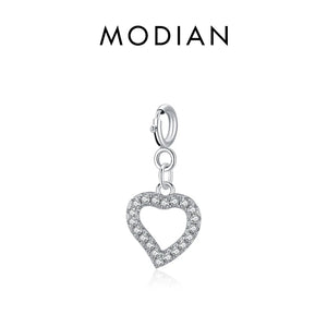 925 Silver Hearts Pendant Charms for DIY Jewelry - Women's Bracelet/Necklace