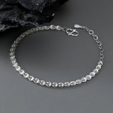 925 Sterling Silver Hollow Bracelet Chain for Women Party Gift
