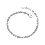 925 Sterling Silver Hollow Bracelet Chain for Women Party Gift