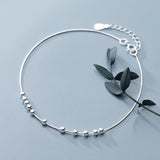925 Sterling Silver Little Balls Bracelet For Women Link Chain Anklet
