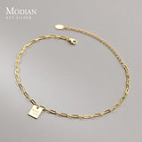 925 Sterling Silver Lucky Chain Anklet For Women Bracelet Foot Jewelry