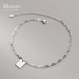 925 Sterling Silver Lucky Chain Anklet For Women Bracelet Foot Jewelry