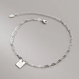 925 Sterling Silver Lucky Chain Anklet For Women Bracelet Foot Jewelry